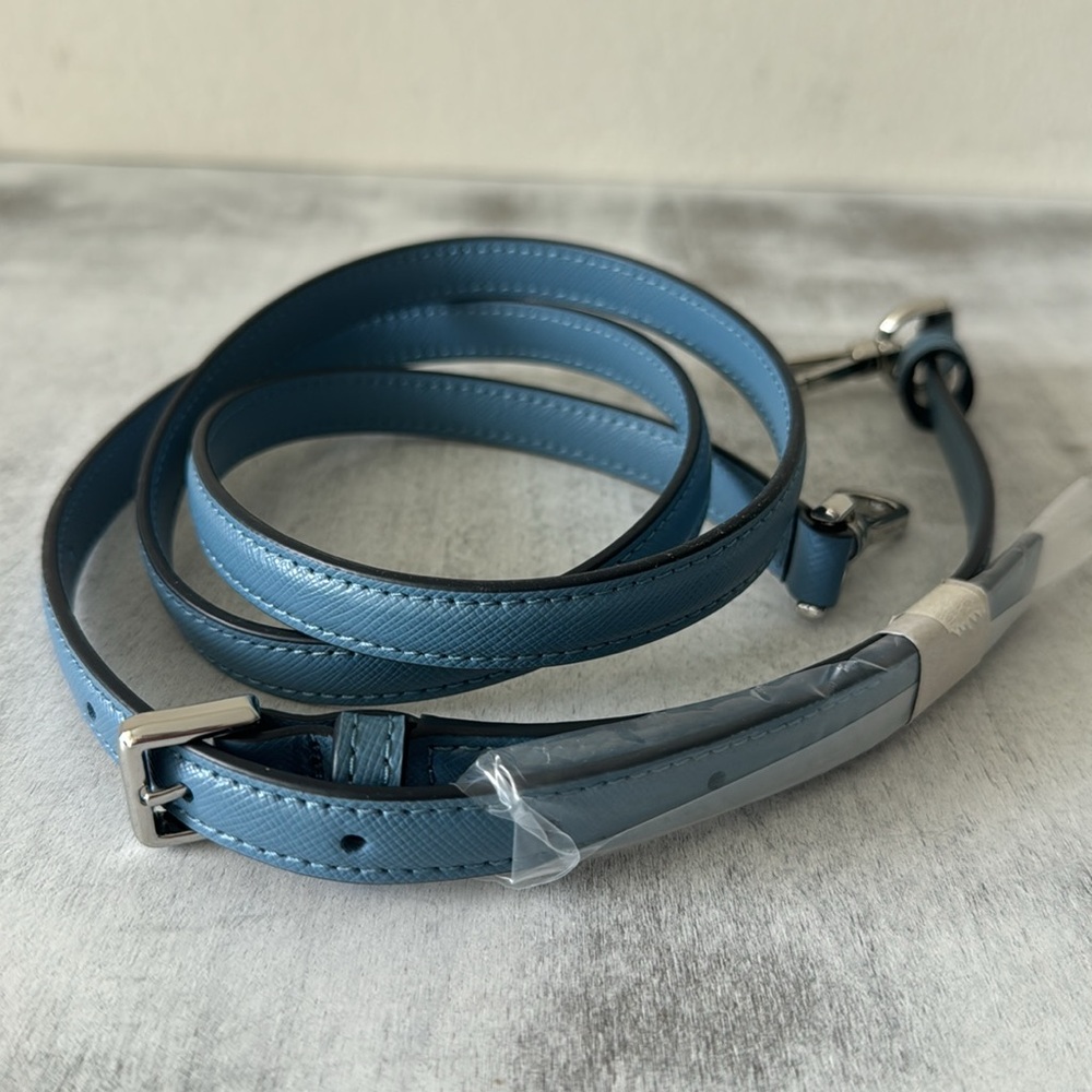 Kate Spade Clip On Blue Saffiano Leather Replacement Should Xbody Strap 57" long - Picture 7 of 8